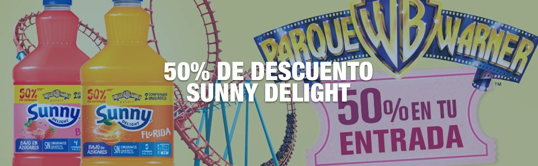 50% de descuento Parque Warner con Sunny Delight